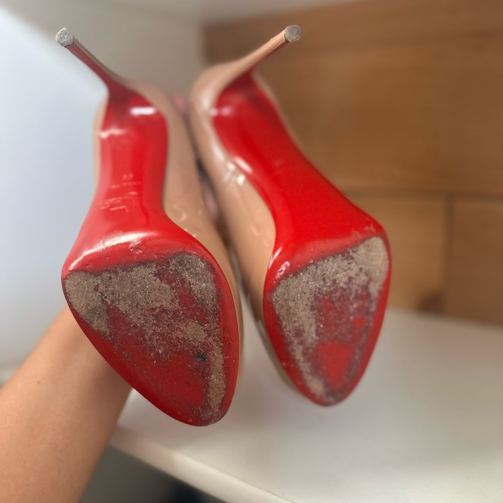 Christian Louboutin Very New Privé size 39, nude color peep toe - Picture 6 of 13